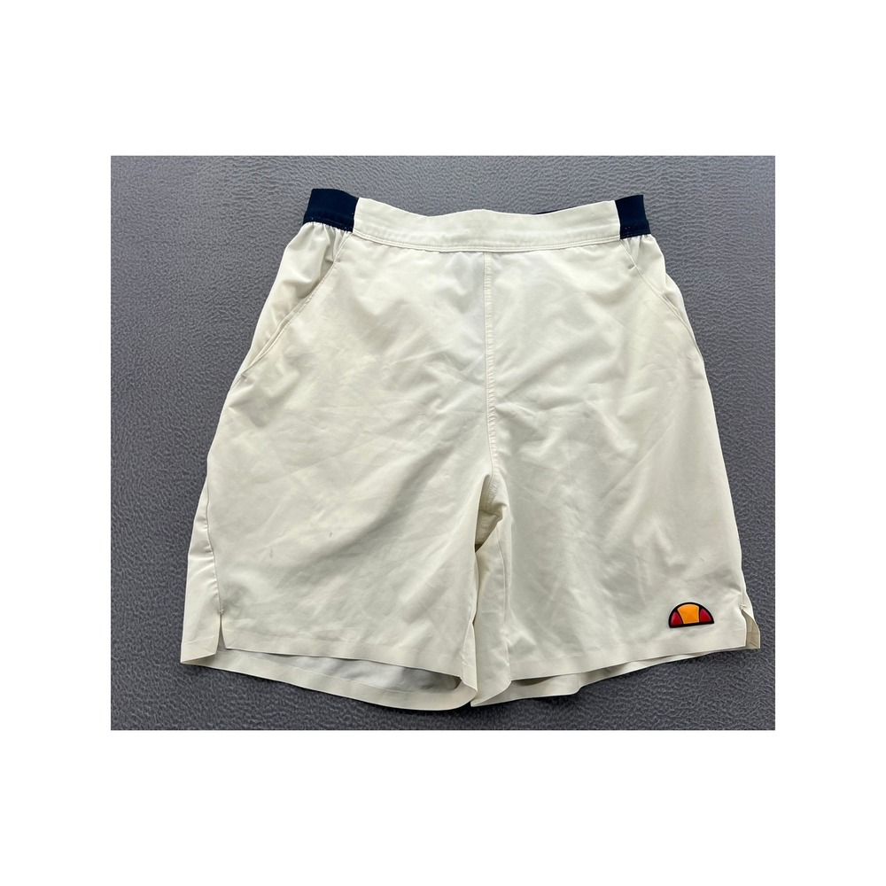 Ellesse Pizzano Shorts Men's Size Large Cream Athletic Tennis Shorts